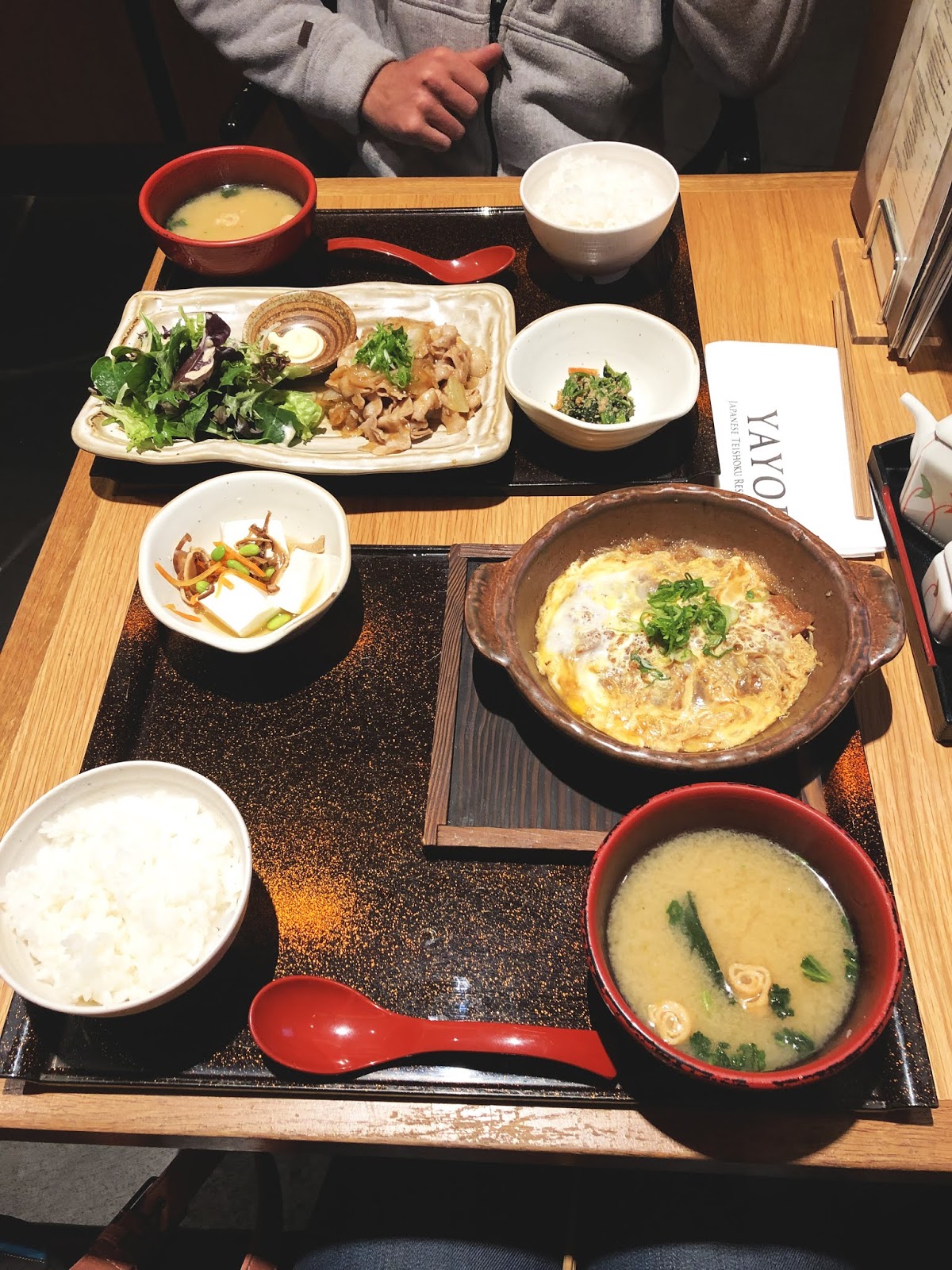 YAYOI japanese restaurant Sydney, menu, dishes, table