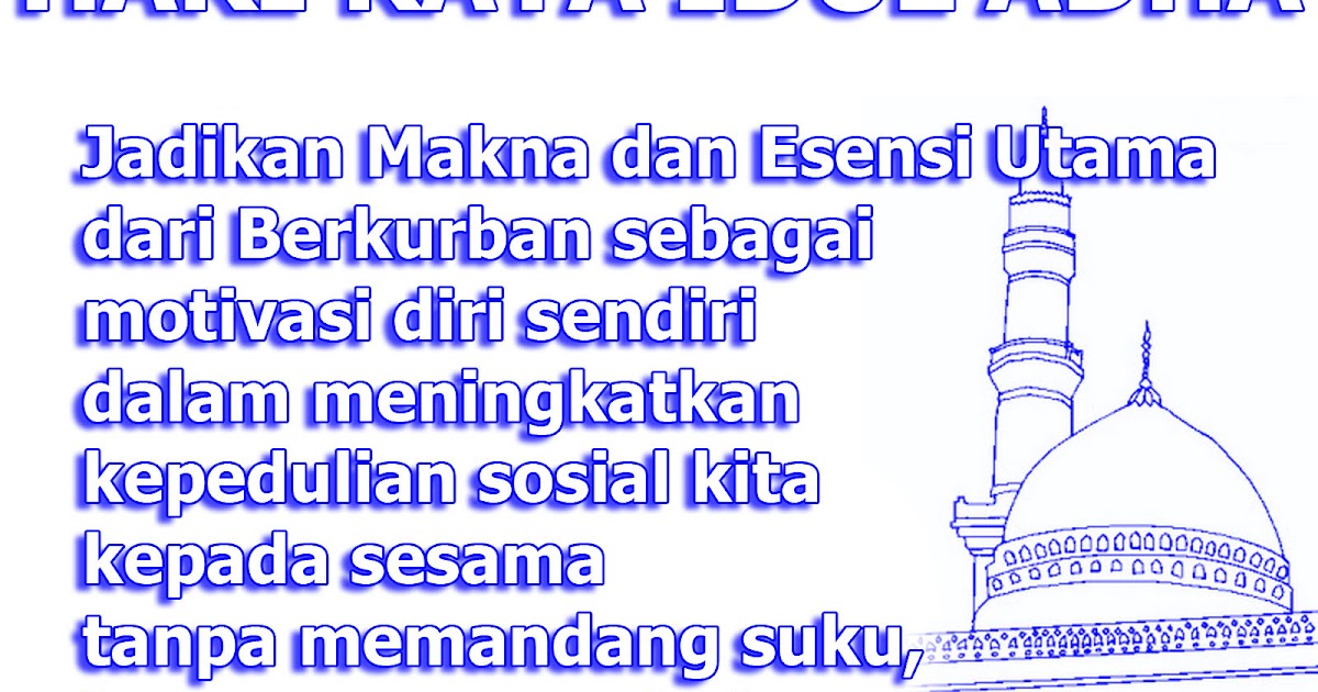 Kata Ucapan Selamat Hari Raya Idul Adha Terbaru Kata Ucapan