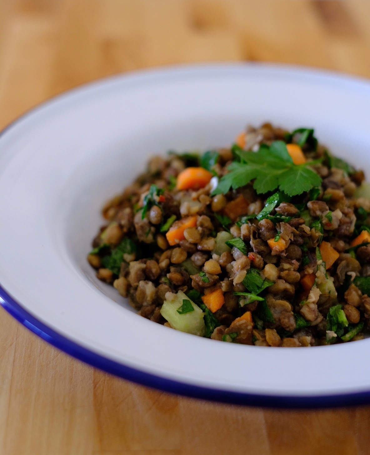Lentil Salad with Carrots and Celery