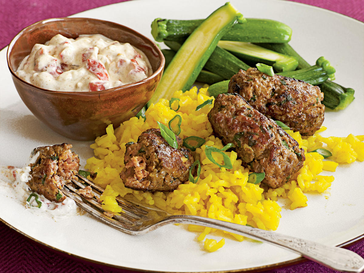 Quick Lamb Kofta with Harissa Yogurt Sauce Recipe LEBANESE RECIPES