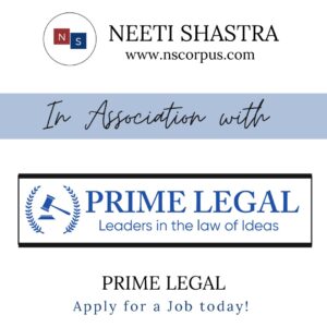 JOB OPPORTUNITY WITH PRIME LEGAL BY NEETI SHASTRA 