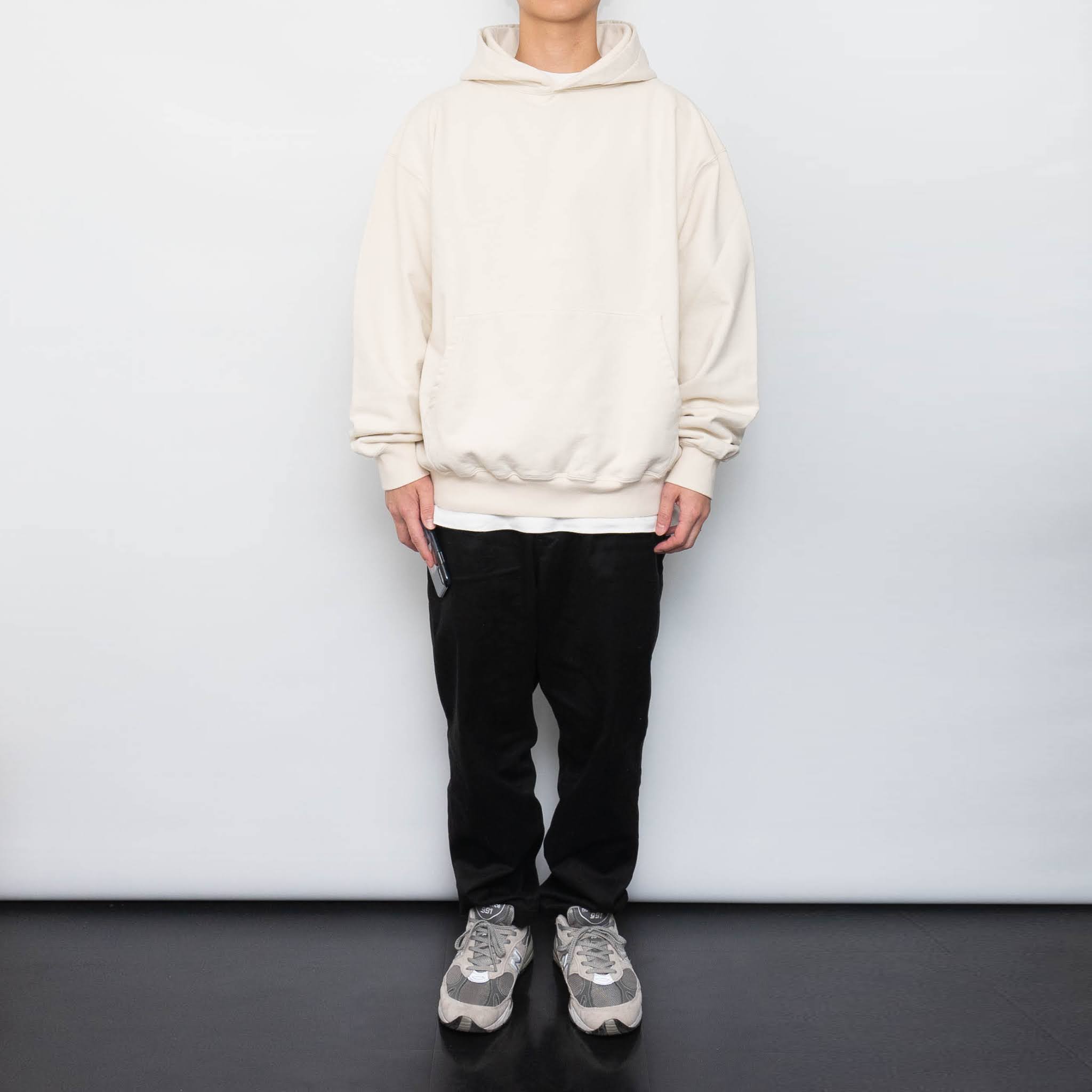 CUP AND CONE: Forward Weave Hoodie/Crew - Cream