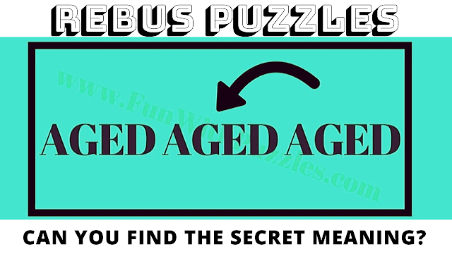 AGED AGED AGED with Arrow in the second AGED Word | Can you Solve this Rebus Puzzle?