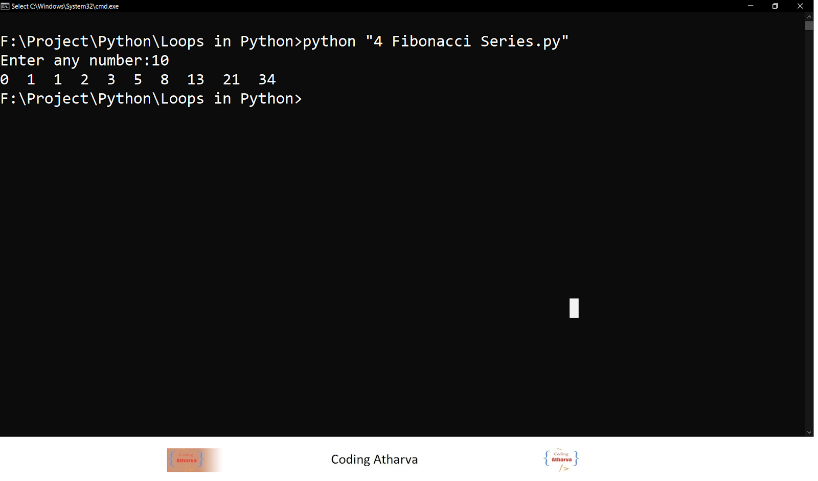 9 Program to print Fibonacci Series using Python ~ Coding Atharva