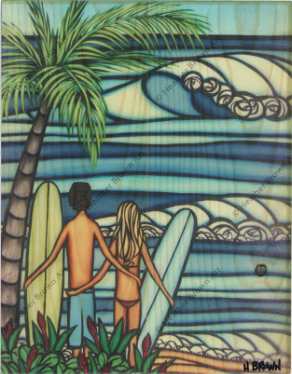 couple surfing