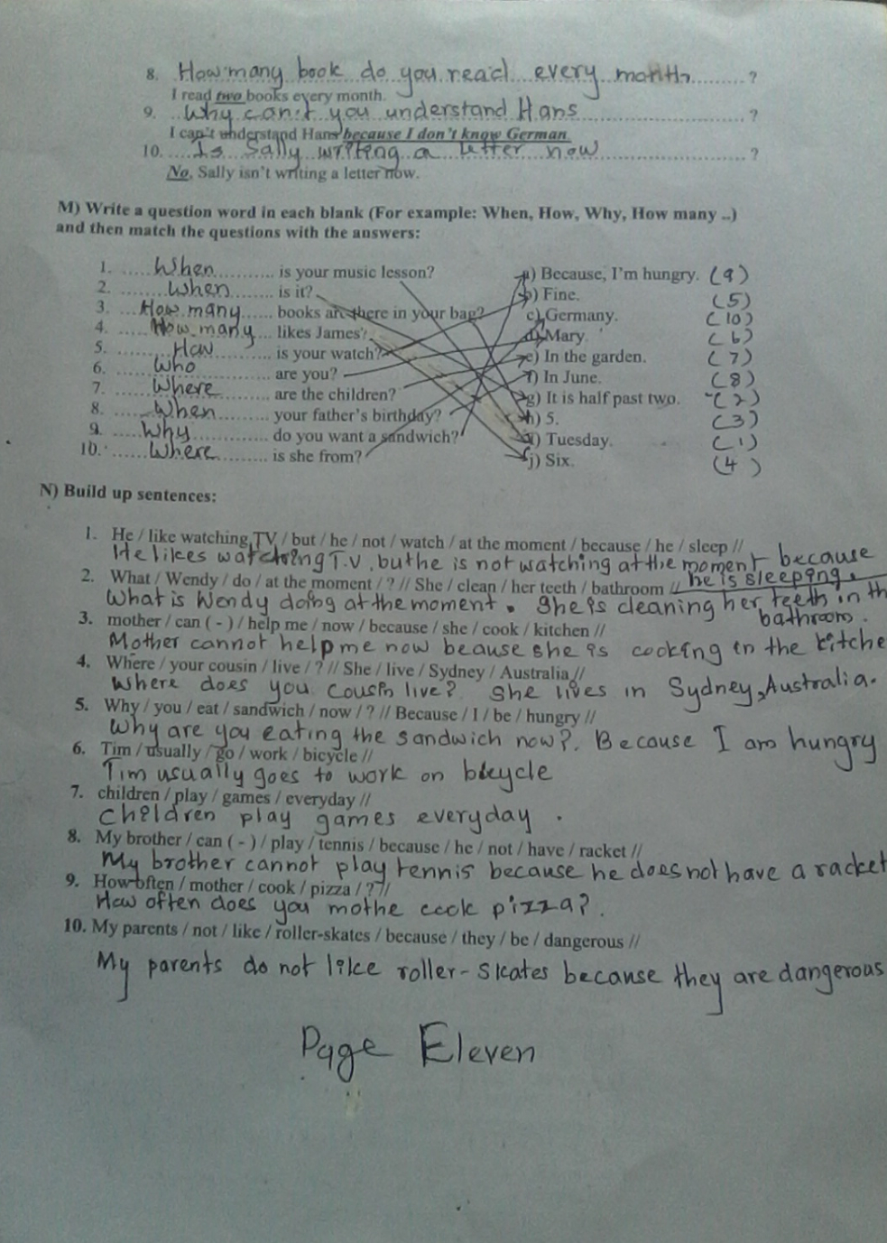 6th assignment answer key english