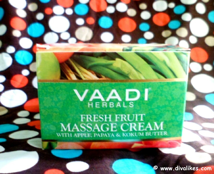 Vaadi Herbals Fresh Fruit Massage Cream Review Diva Likes
