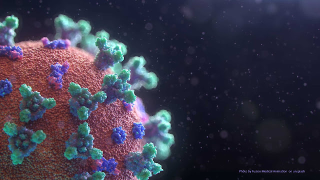 Ilustração colorida do coronavírus