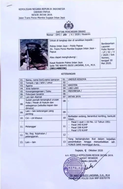 Polisi-Buru-Undius-Kogoya-Berikut-Daftar-Berbagai-Aksi-Kejahatannya-di-Intan-Jaya