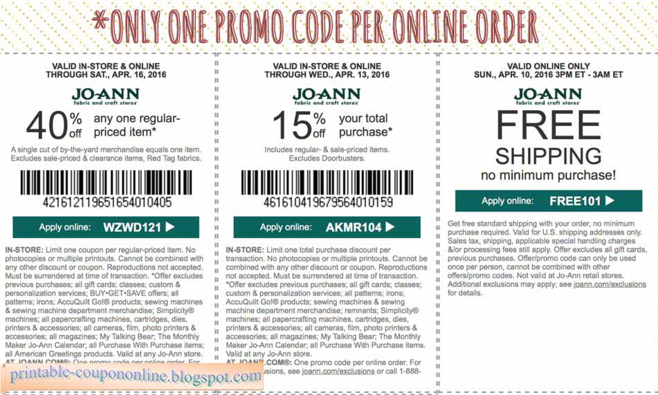 Printable Coupons 2022 Joann Coupons
