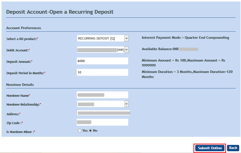 How To Open Online Rd Account In Vijaya Bank Through Net Banking