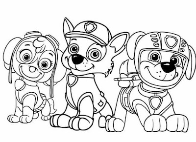 Paw Patrol Coloring Page for Kids of a Cute Cartoon Colour Drawing HD Wallpaper