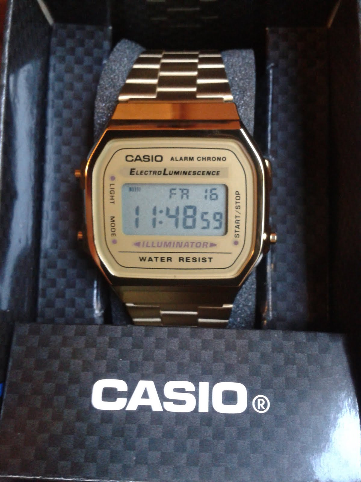 Mis Articulos: Reloj Casio Original Dorado Modelo A168WG-9EF