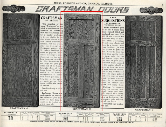 1912 Sears building supplies catalog Craftsman doors