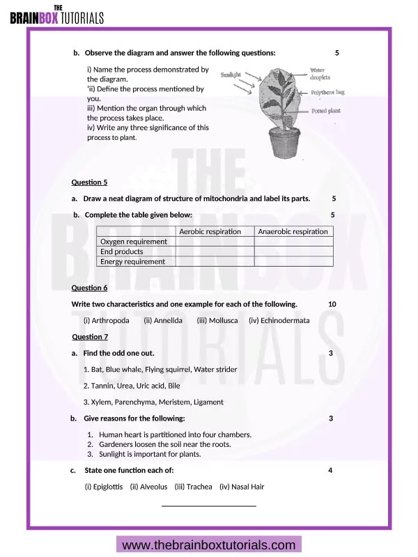 icse-class-7-biology-sample-paper