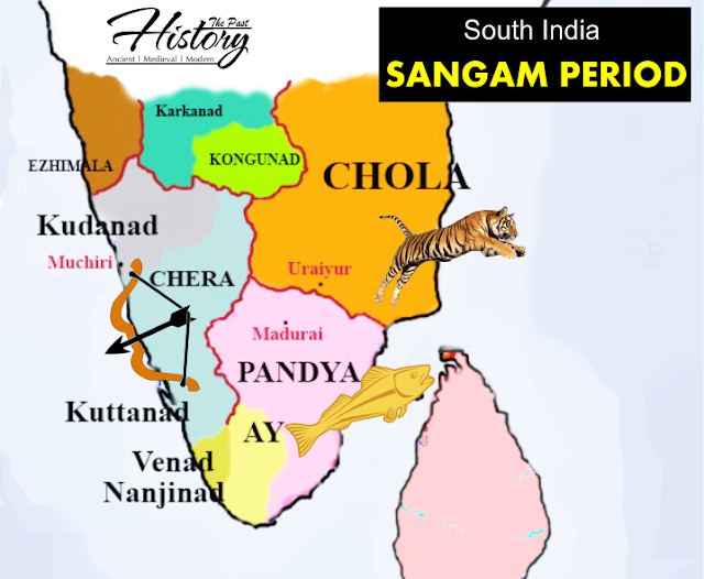 Cholas Cheras Pandyas Map The Sangam Age [The Cheras, The Pandyas, The Cholas]