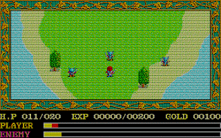 Ys: The Vanished Omens Screenshots (PC-88) Capturas de pantalla de Ys: The Vanished Omen para PC-8801, 1987