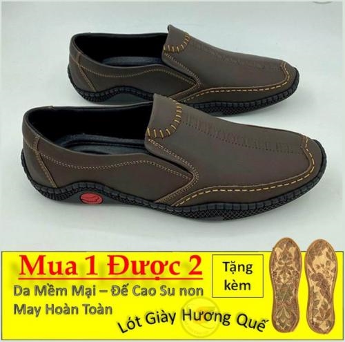 Giày Lười DA Bò , Đế Cao Su non