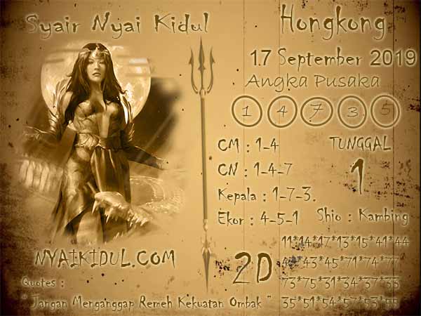 Syair Nyai Hongkong 17 September 2019