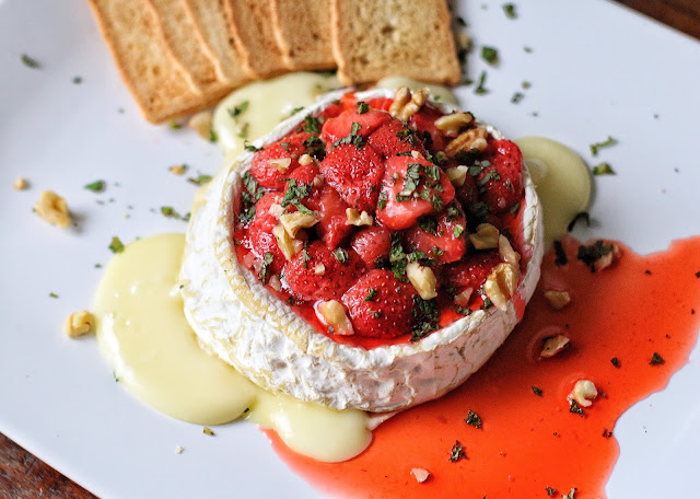 Baked Camembert with Roasted Strawberries