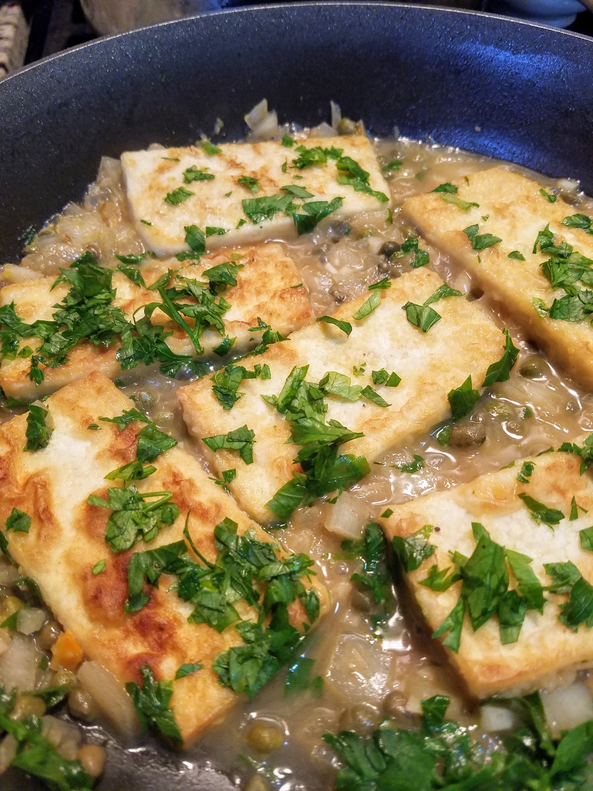 Lemon and Capers Tofu