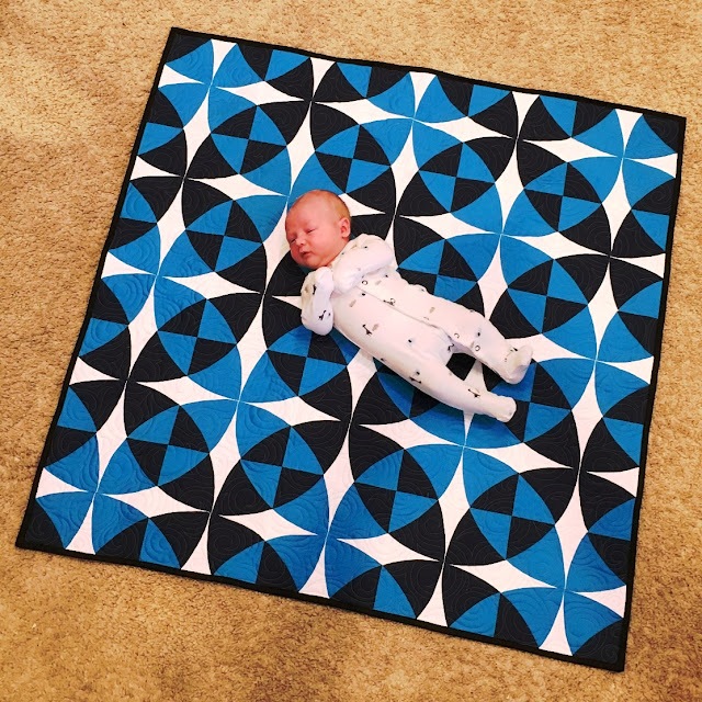 winding ways blue baby quilt baby