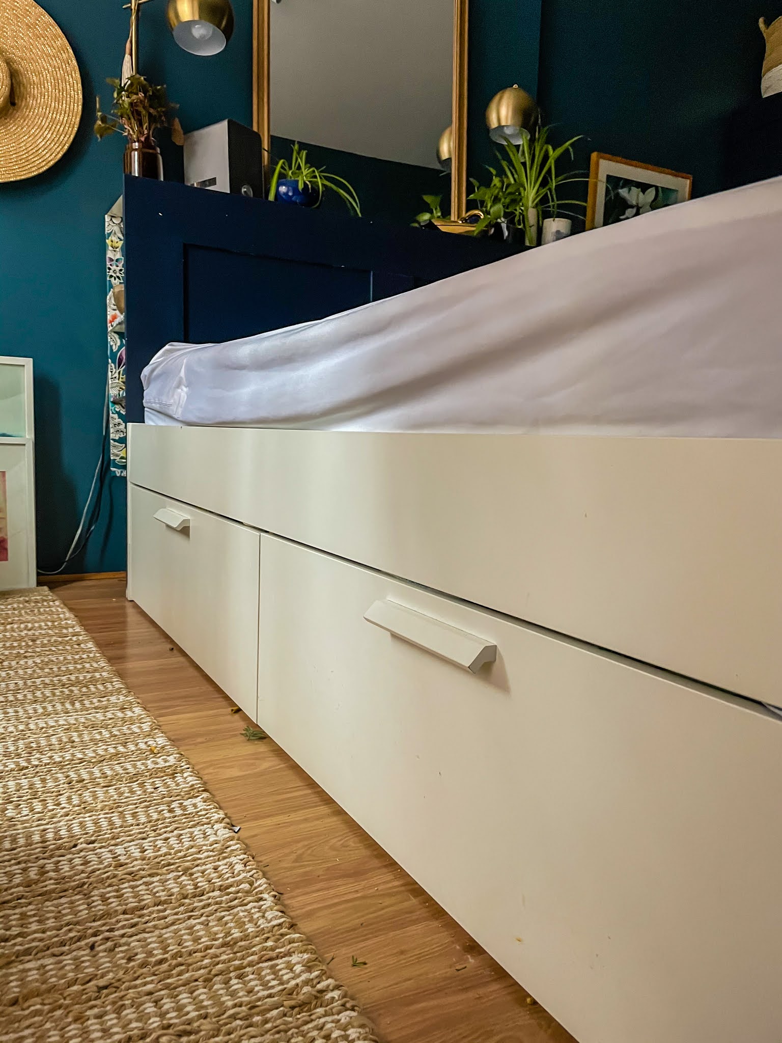 The Easy Way To Give Your IKEA Brimnes Storage Bed A Glamorous Upgrade