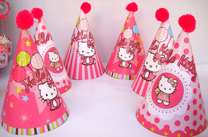 Mua mũ giấy sinh nhật chủ dề Kitty Mua mũ giấy sinh nhật chủ dề Kitty