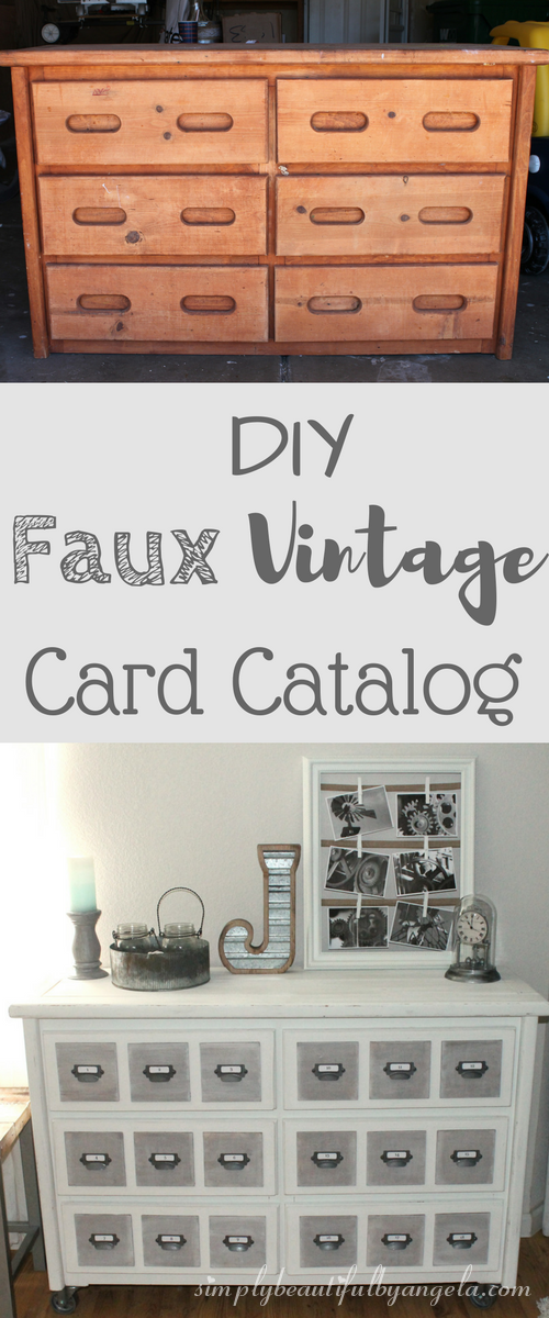 Diy Faux Vintage Card Catalog From An Old Dresser Simply