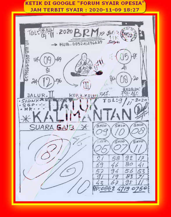 1 New Message Kode Syair Hongkong 9 November 2020 Forum Syair Togel Hongkong Singapura Sydney