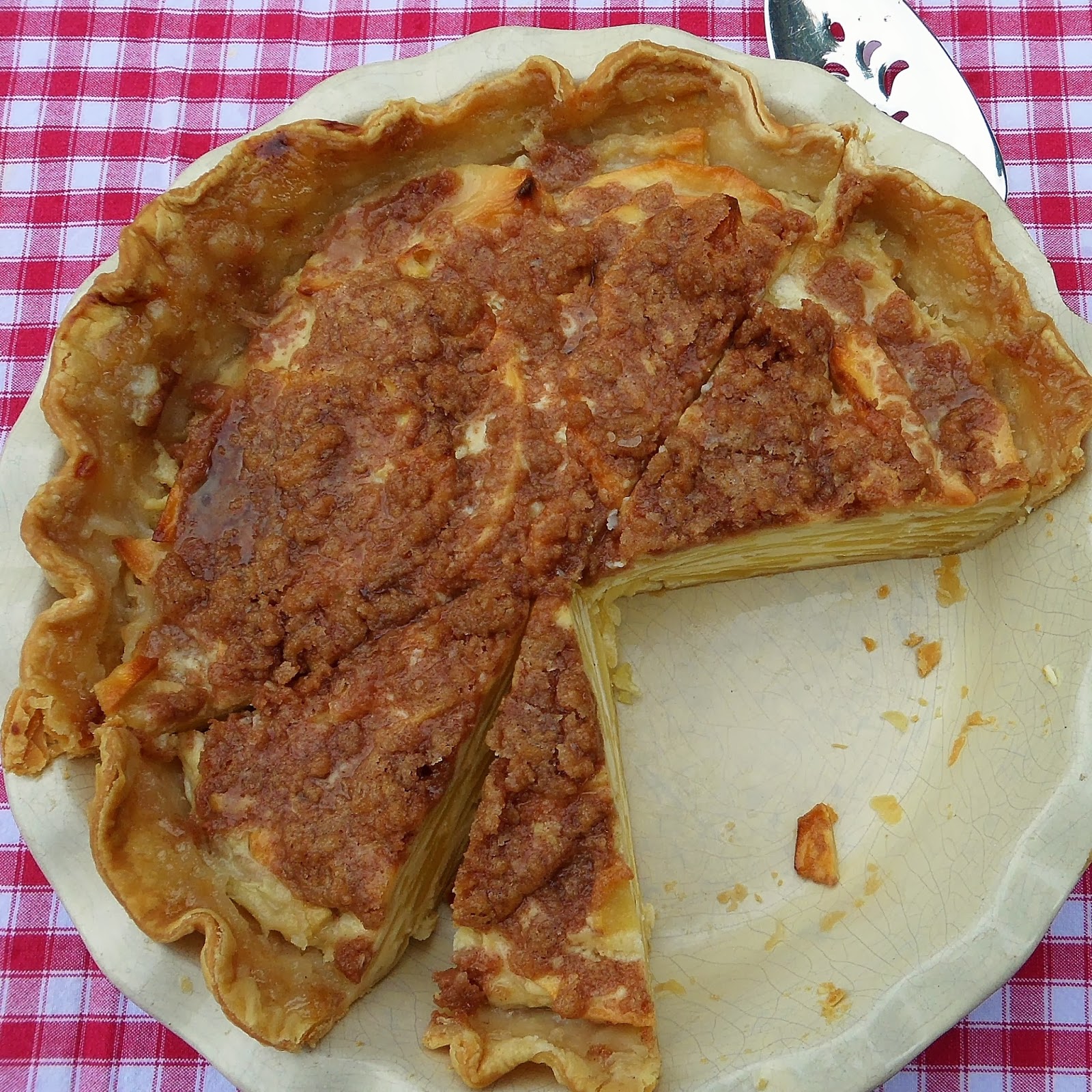 Sage Trifle Sour Cream Apple Pie with Streusel Topping