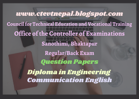 [CTEVT] 1st Year 1st Semester Communication Nepali | Questions Papers | Diploma in  Engineering