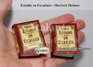 Estudio en Escarlata libro miniatura - minibook A Study in Scarlet - Sherlock Holmes