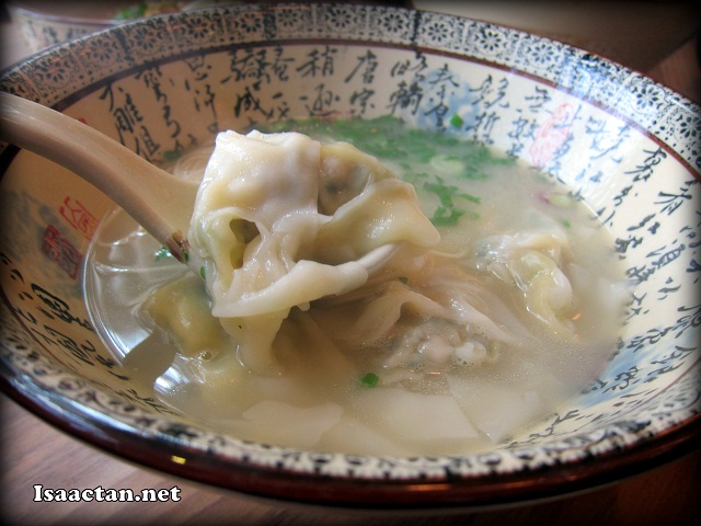 Vegetable Pork Wanton that came along with the dish
