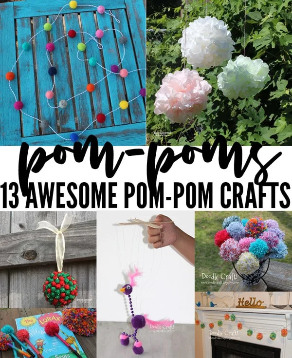 Framed Pom Pom Art DIY < Craftidly