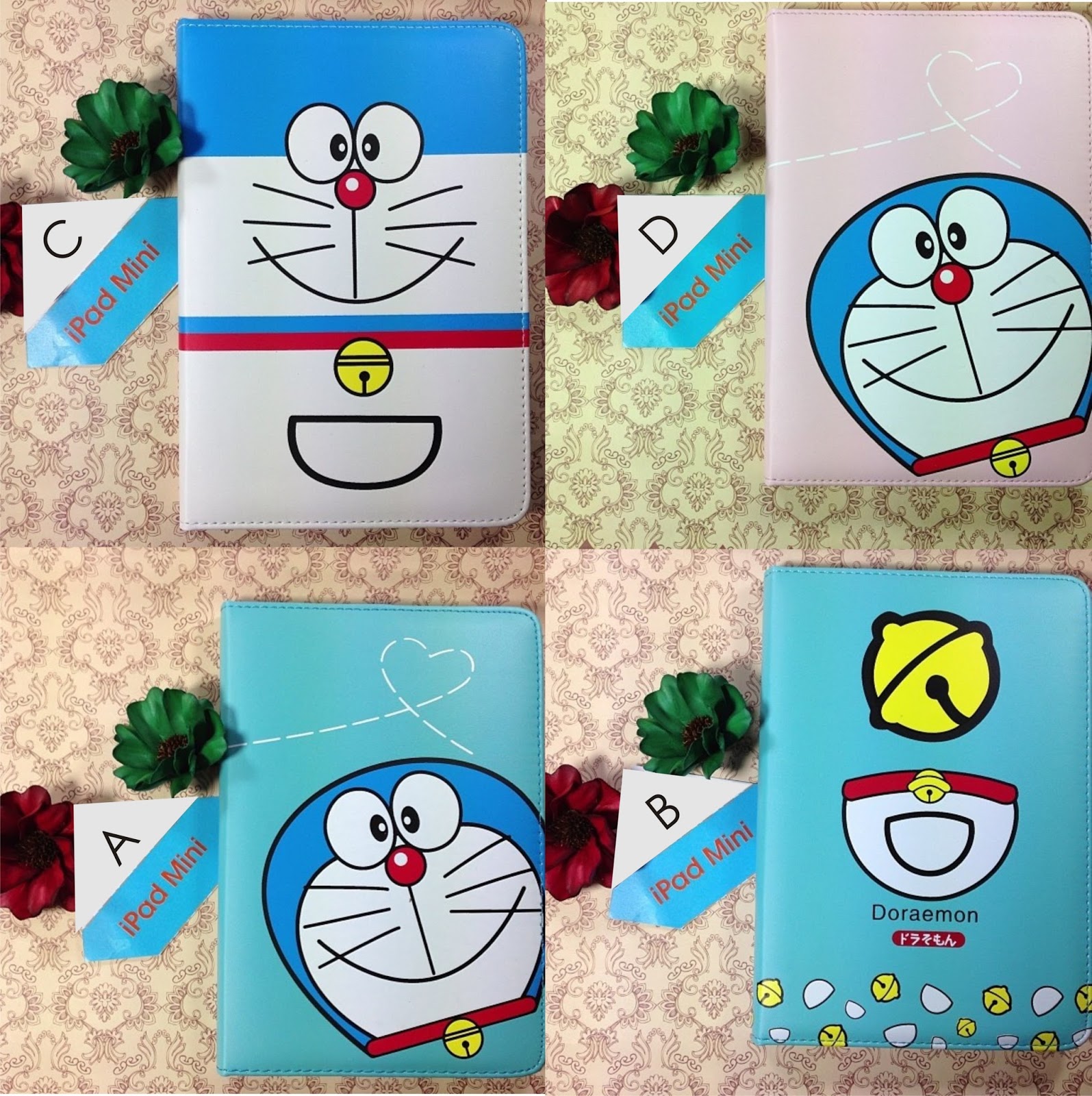 Excellent Case Bookcase iPad Mini Doraemon