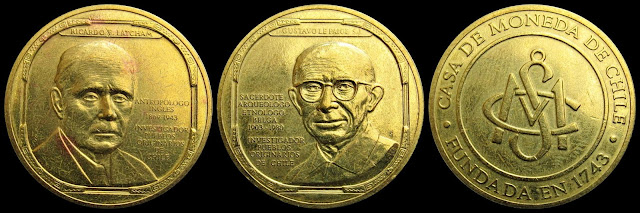 Medallas Recuerdo Casa de Moneda Ricardo Latcham y  Gustavo Le Paige,