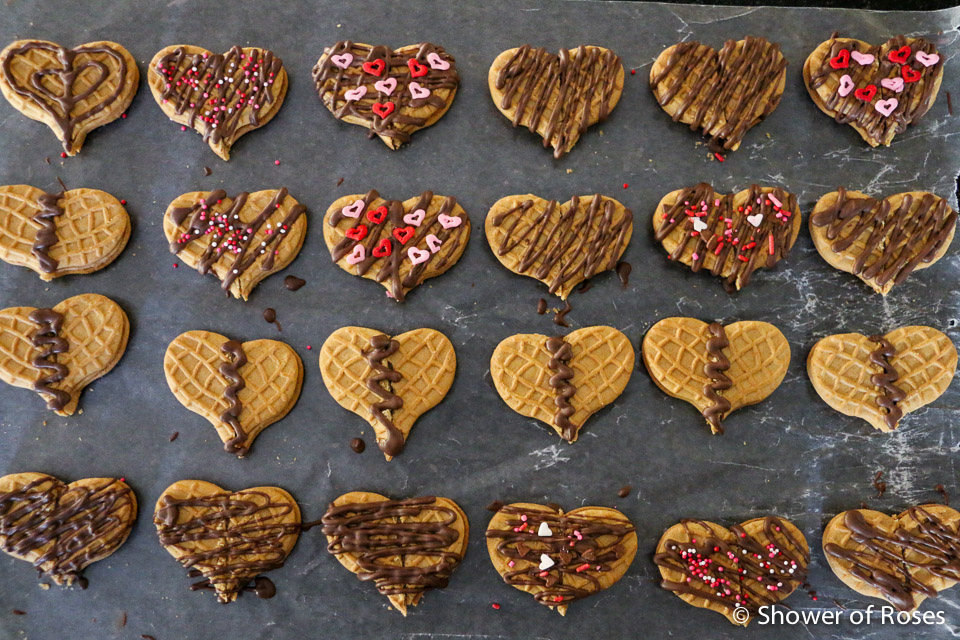 Shower of Roses Nutter Butter Heart Cookie Valentines