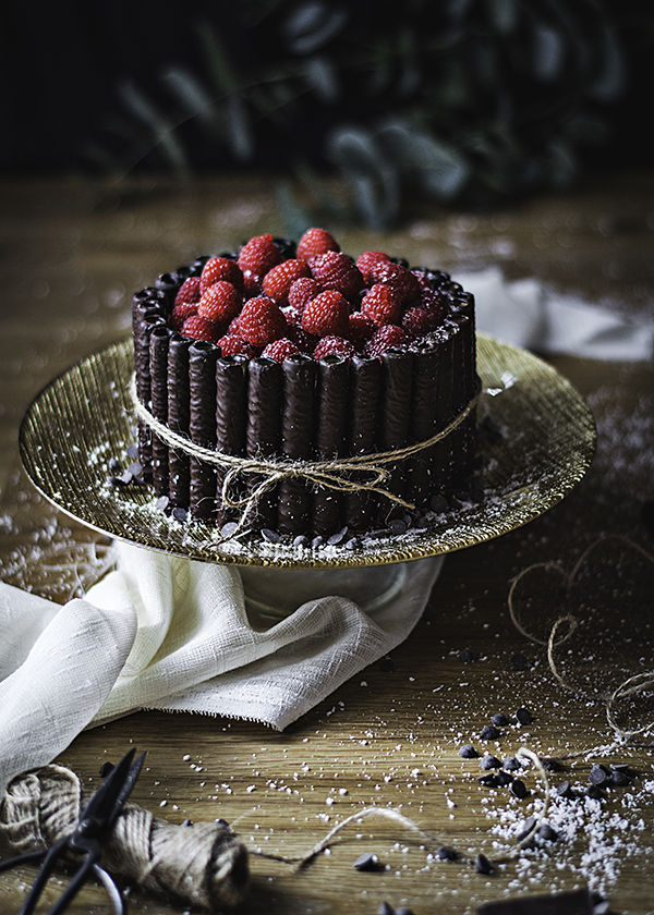 Tarta de Chocolate, Coco y Frambuesas-TuvesyyoHago