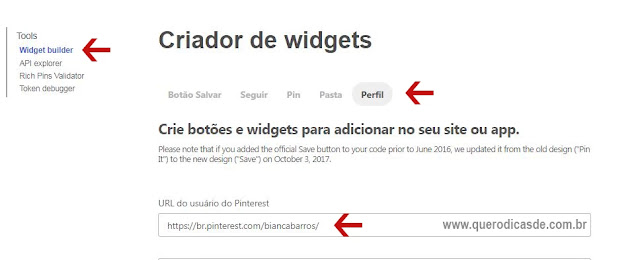 Como colocar o Pinterest na lateral do blog Colocar gadget do Pinterest no blog