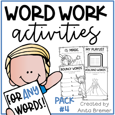 Word work activities for ANY words! Word work is an essential part of language learning in the primary grades. Make word work FUN while LEARNING takes place! There are seventeen different word work activities included in this pack. They can be used for absolutely ANY word learning! Perfect for literacy centers or sub plans. A must have for Kindergarten- Third Grade! #wordwork #wordworkactivities #spelling #1stgrade #2ndgrade #kindergarten