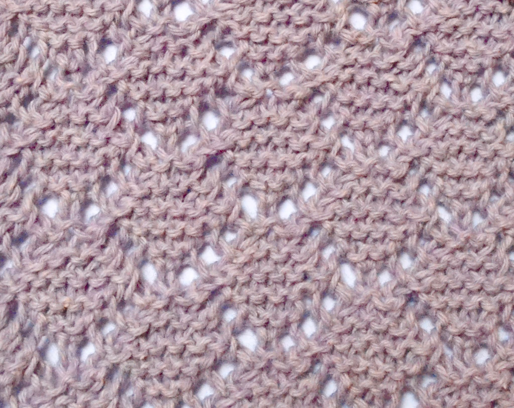 Knitting Novice The Weekly Swatch Garter Lace Diamonds