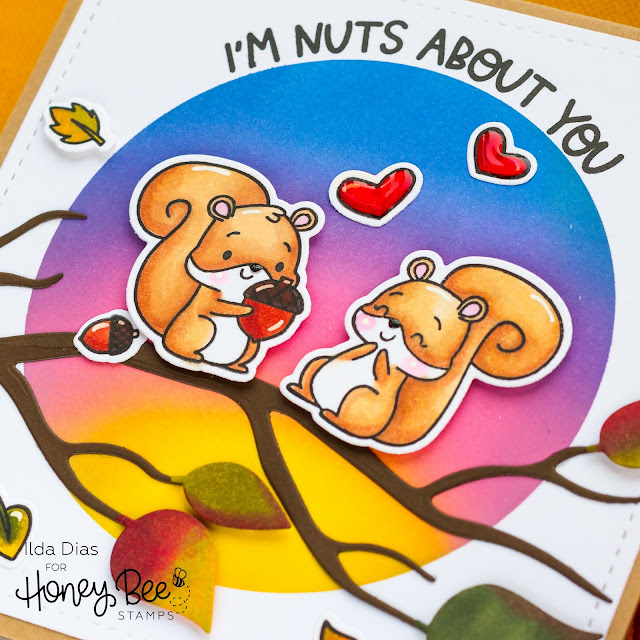 Nuts About You, Fall Scene Card, circle spotlight stencil, Card Making, Stamping, Die Cutting, handmade card, ilovedoingallthingscrafty, Stamps, how to,Ink Blending,distress oxide inks,Autumn Afternoon Release,