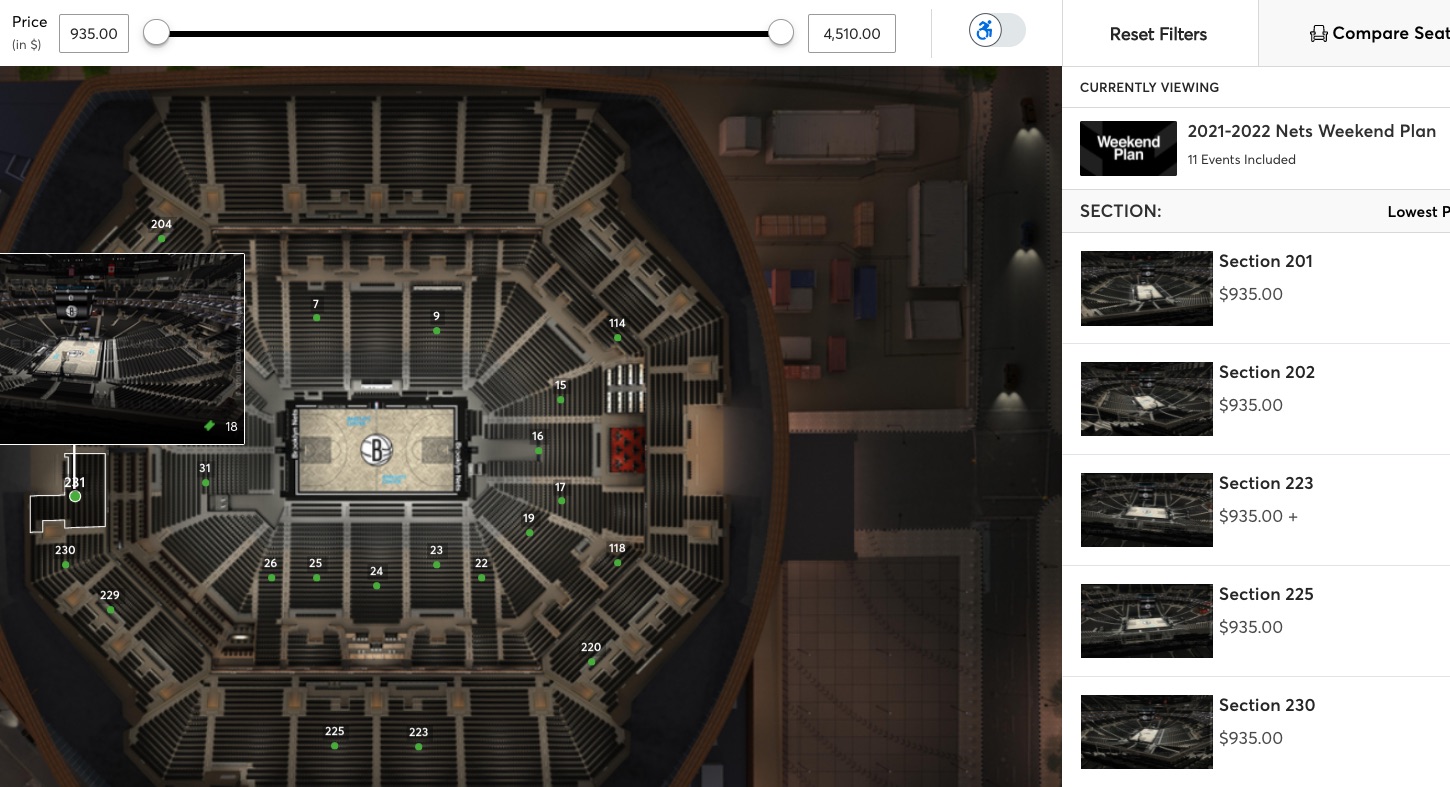 With 11game ticket plans, Brooklyn Nets tickets range from 45 to 120