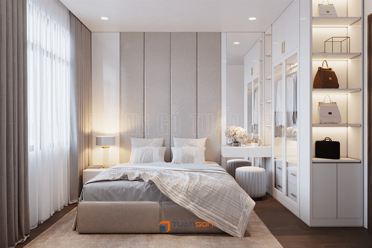 Thiết kế phòng ngủ Master đẹp tại Vinhomes Smart City