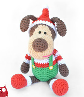 PATRON GRATIS PERRO NAVIDAD AMIGURUMI 46676 🐕