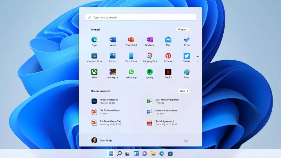 Windows 11 Menu Start Baru