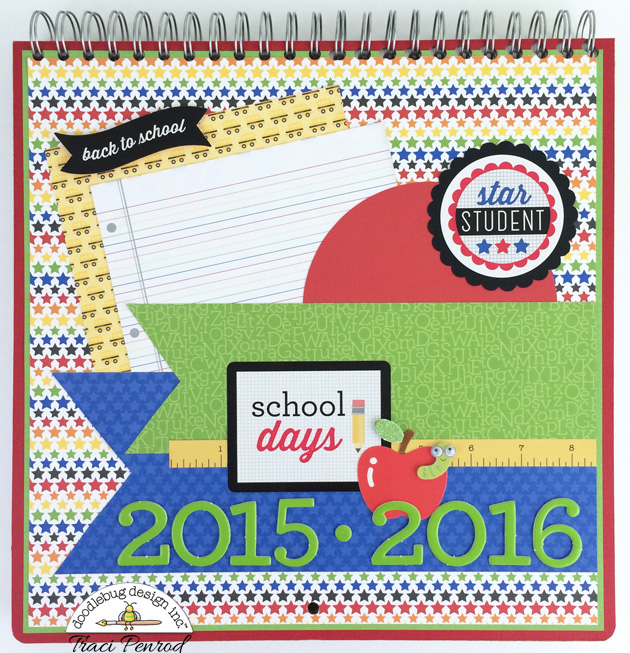 Back To School Scrapbook Calendar with Doodlebug