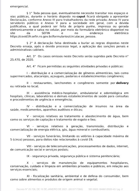 Governo lança novo decreto e restringe a circulação de pessoas das 20h às 6h – LEIA NA ÍNTEGRA