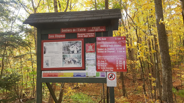 Point de départ pour le mont Chapman et Pic Bald